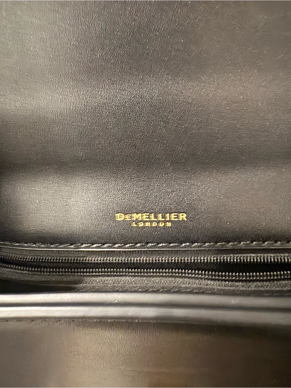DeMellier Black Leather Crossbody with Gold Hardware - Picture 3 of 5